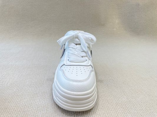 Autumn White Canvas Trainers Heightening Womens White Leather Casual Sneakers