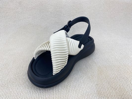 White Women Fashion Flip Flops With Flat Heel