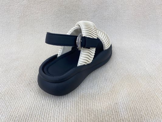 White Women Fashion Flip Flops With Flat Heel
