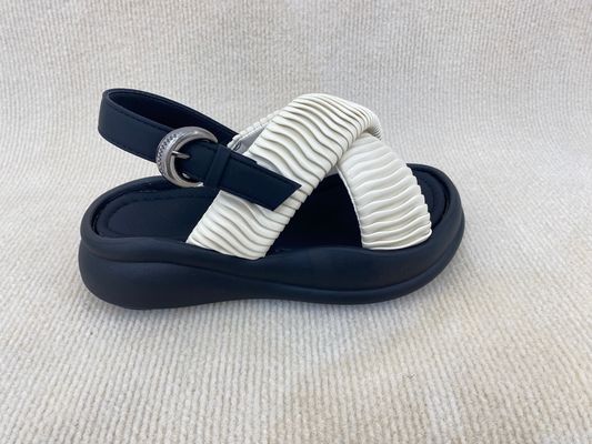 White Women Fashion Flip Flops With Flat Heel